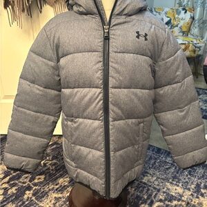 NEW! Under Armour Pronto Puffer Jacket Boys Youth Medium in Gray